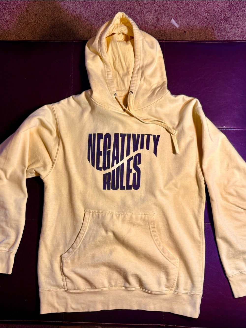 Anti Social Social Club Hoodie Yellow Medium Vintage Designer